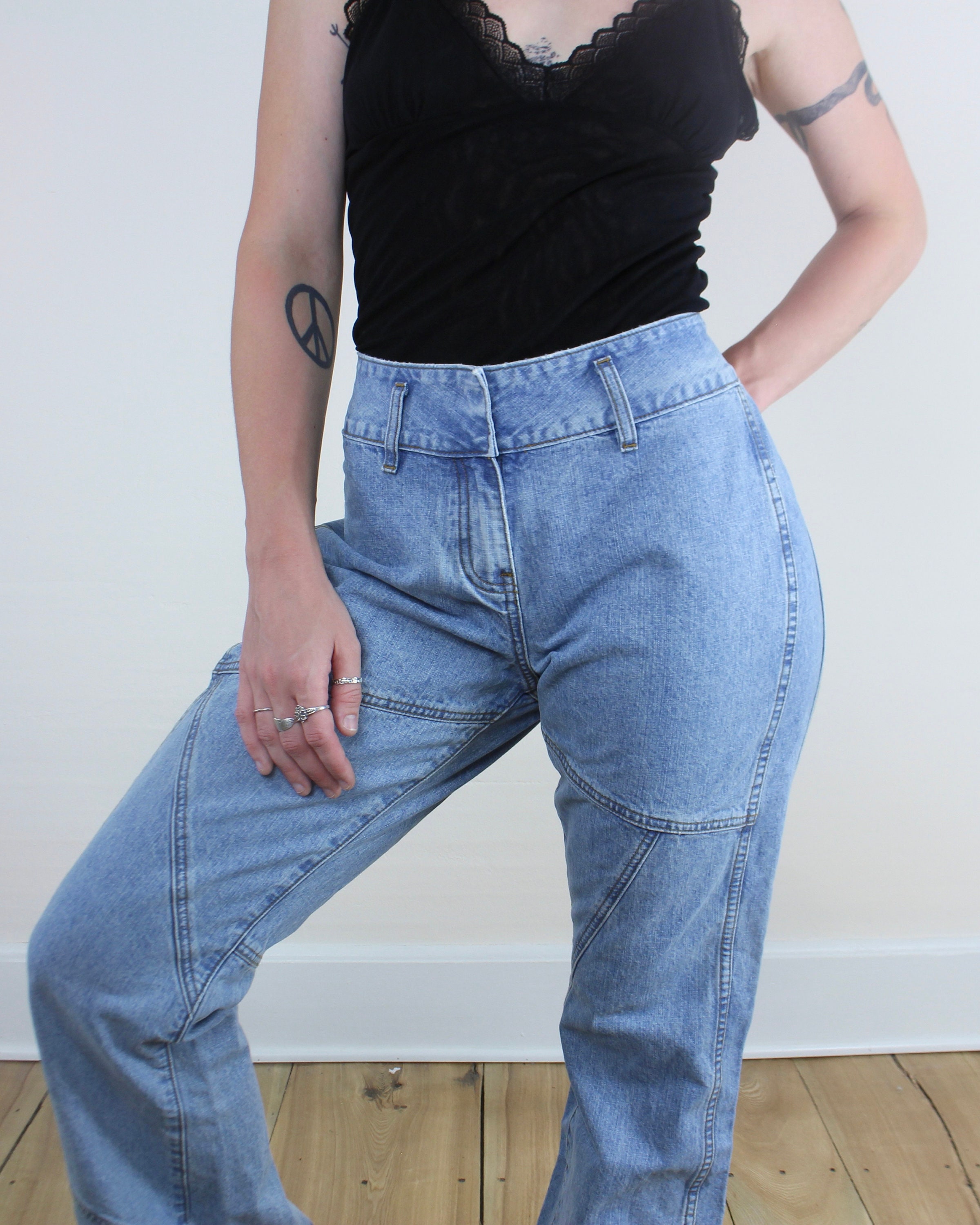 Vintage 90s/y2k Calvin Klein Jeans, Denim Patchwork Design Vintage 90s/y2k Calvin Klein Jeans, Denim Patchwork Design