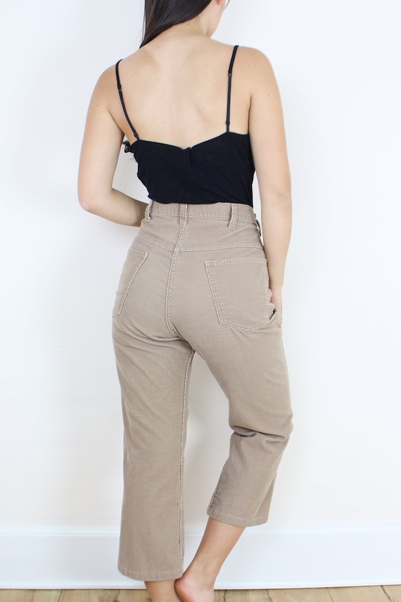 Vintage 80s/90s 34W corduroy pants, tan, beige, k… - image 6