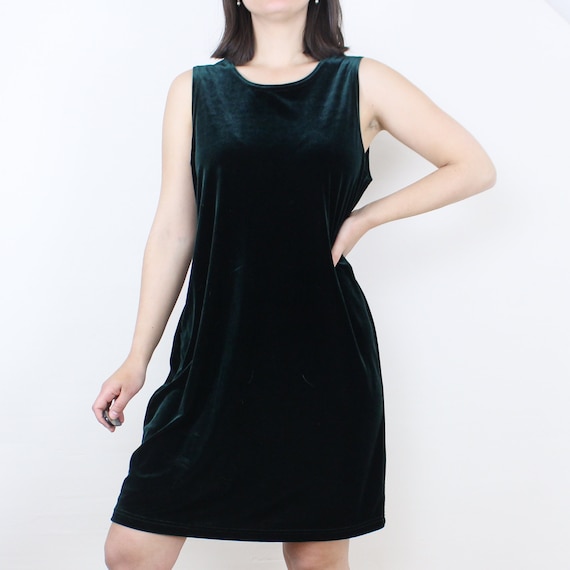 Black velvet tank dress hotsell