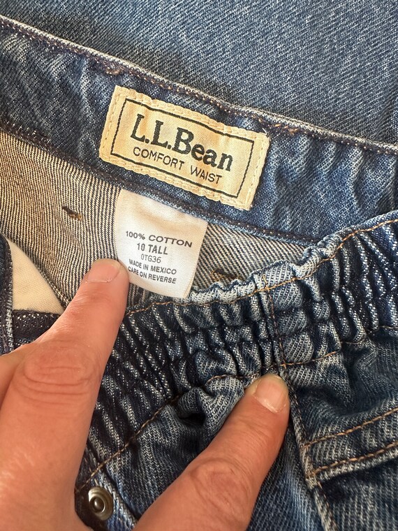 Vintage 90's 29-32W Tall LLBean jeans, medium was… - image 9