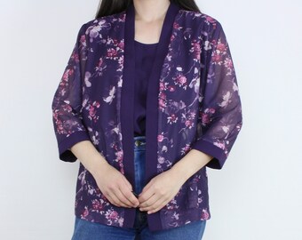 Purple Sheer Jacket - Etsy