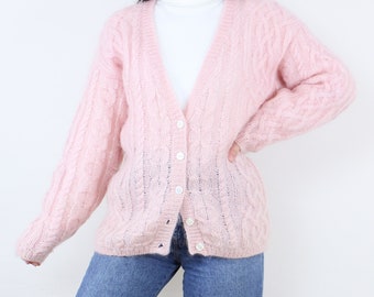 トップス muguet pointe mohair knit cardigan pink Mohair Powder Pink Cardigan Women Wedding Cardigan Mohair