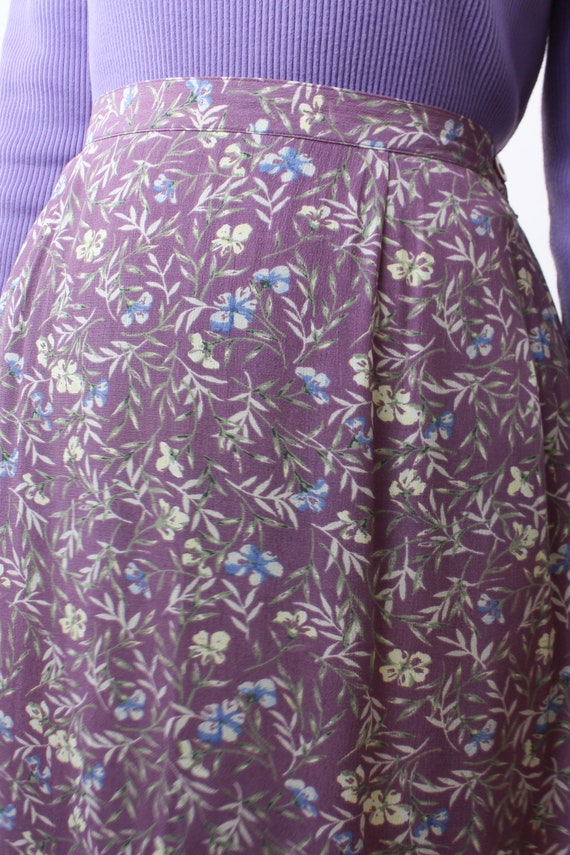 Vintage 90's mauve pink floral maxi skirt, Christ… - image 6