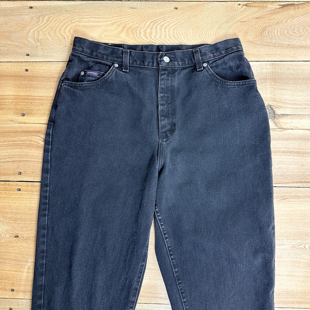 Vintage 90s 34W Black Lee Riders Jeans, 5-pocket, High Rise