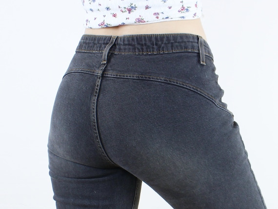 Vintage Y2K 31W Mid Rise Flare Leg Jeans, Stretch Denim, Mossimo 