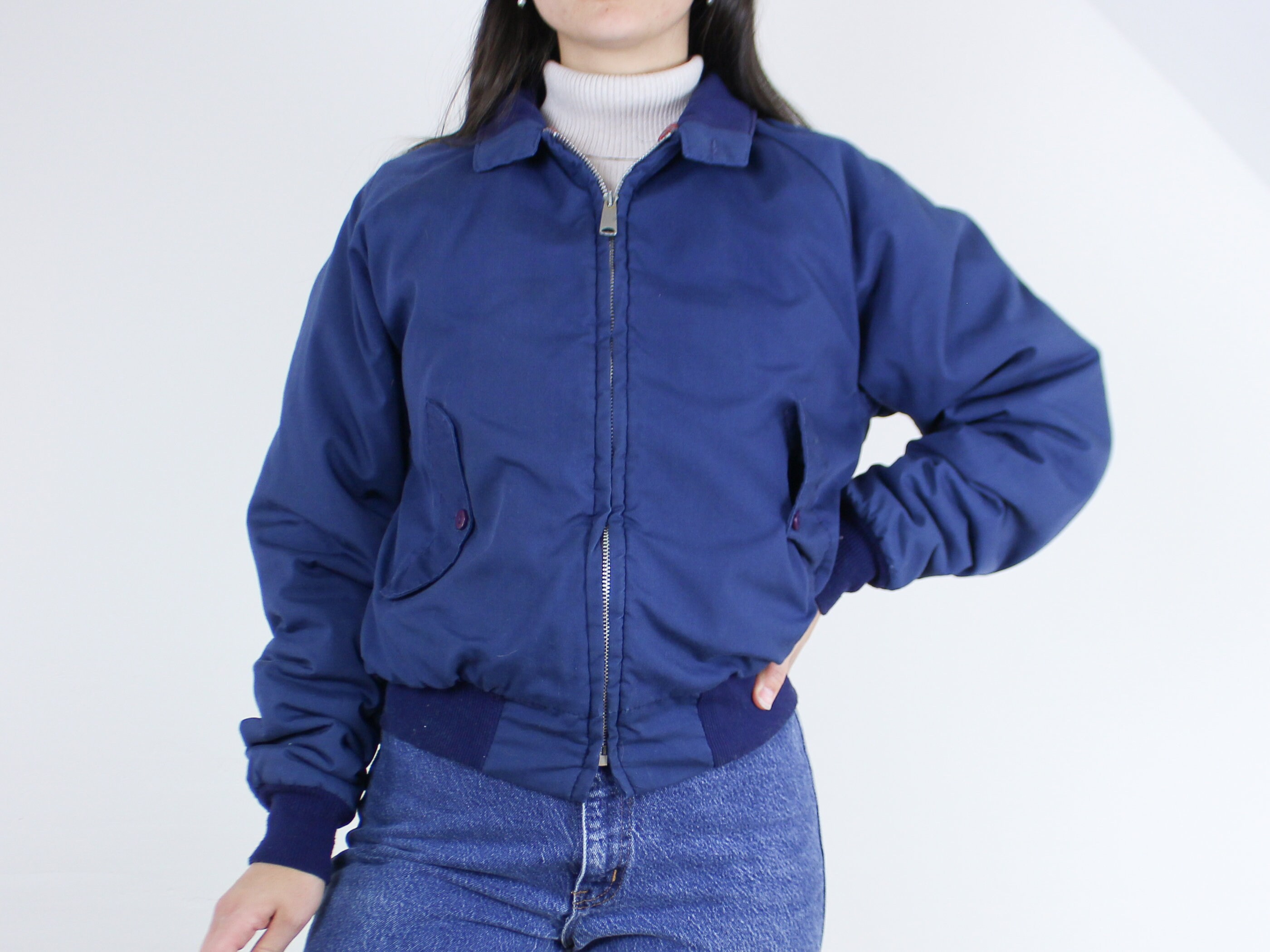 Vintage 70s Carter's Blue Bomber Jacket Red Plaid Lined - Etsy Ireland