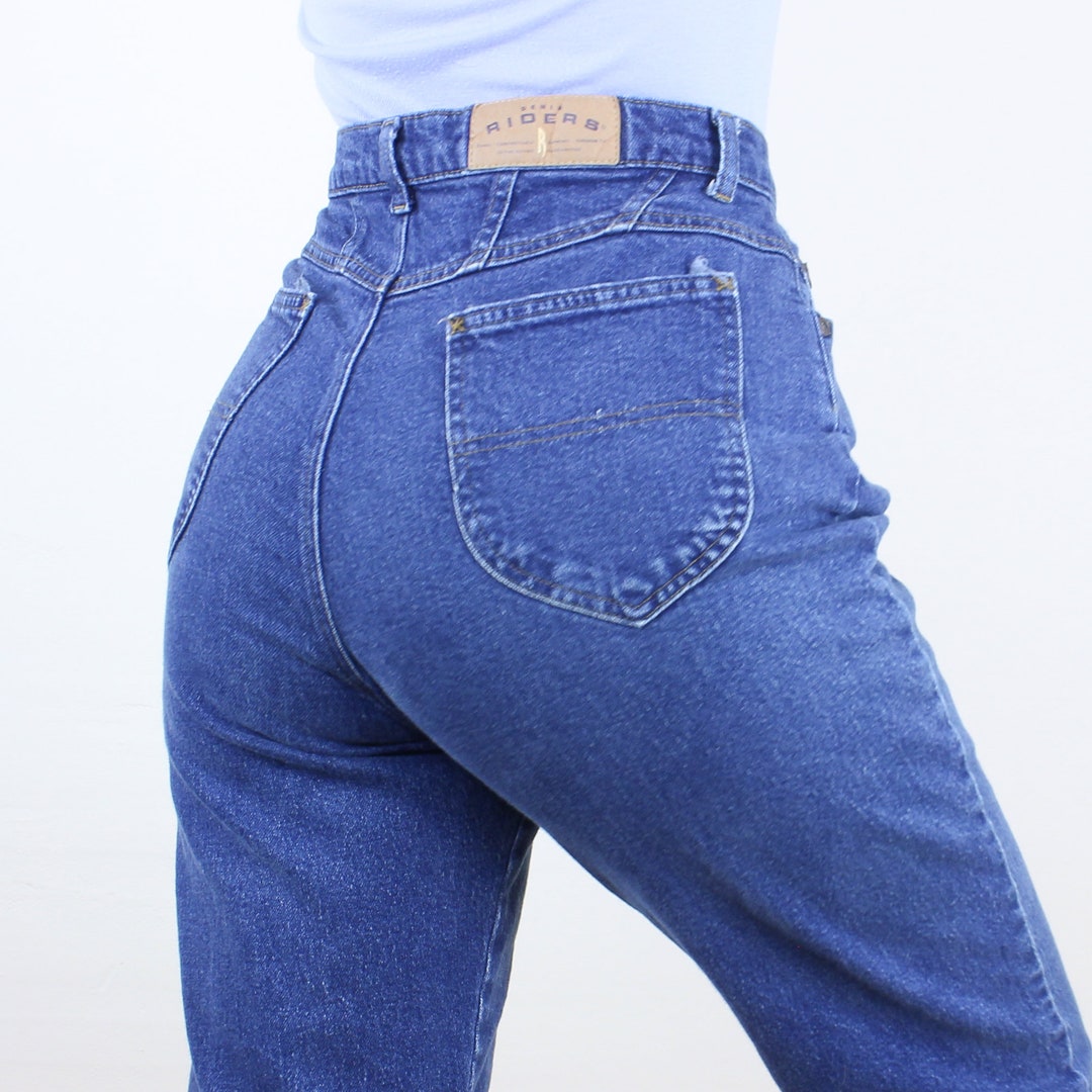 Vintage 90's 31W Lee Riders Jeans, Medium-dark Wash Blue Denim, 5-pocket, Mom Jean, High Rise, Tapered, Zip Fly, Fancy Yoke, Stretch, Petite - Etsy Vintage 90's 31W Lee Riders Jeans, Medium-dark Wash Blue Denim, 5-pocket, Mom Jean, High Rise, Tapered, Zip Fly, Fancy Yoke, Stretch, Petite - Etsy