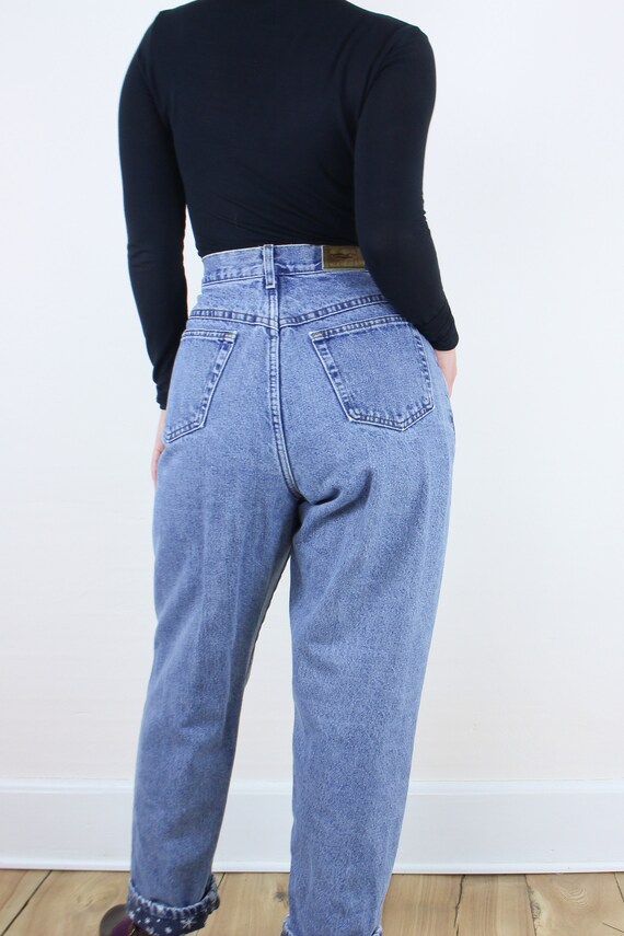 Vintage 90's 32W LLBean flannel lined jeans, medi… - image 6