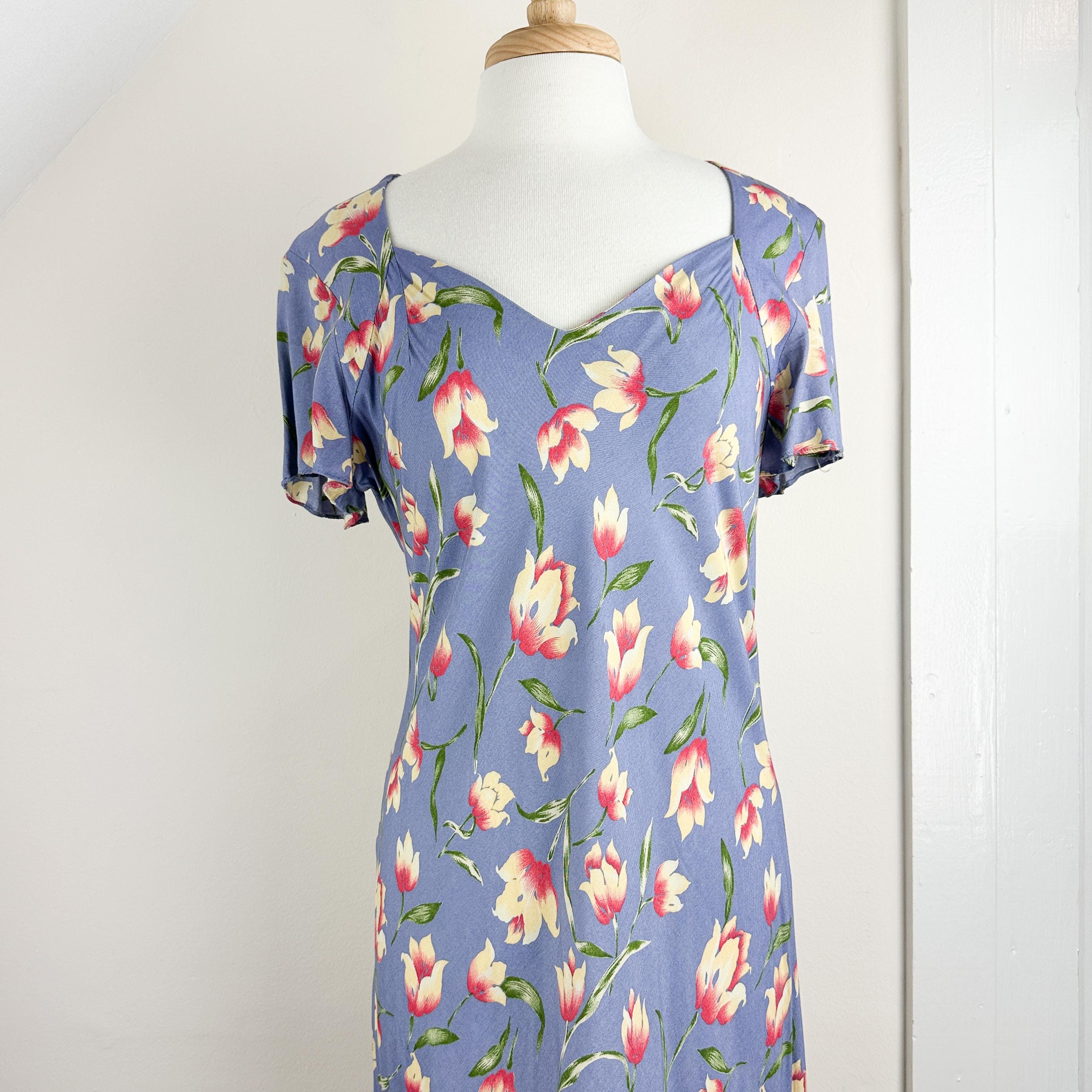 Floral Dress Asymmetrical Hem - Etsy Floral Dress Asymmetrical Hem - Etsy
