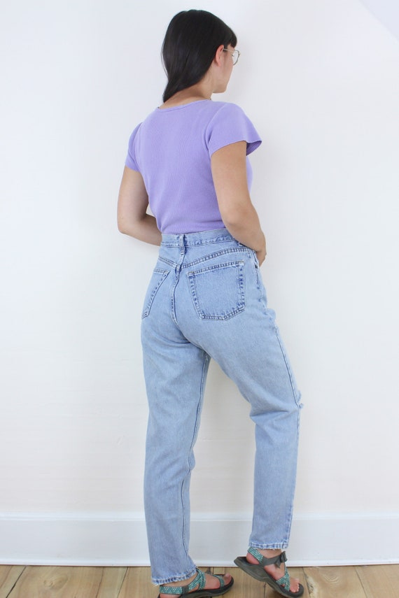 Vintage 90's 29W Gap jeans, light wash blue denim… - image 6