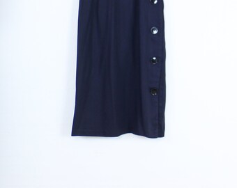 Jupe Crayon Noire Vintage Années 90 Taille L - Longueur Genou, Style Minimaliste, Occasion Très Bon état