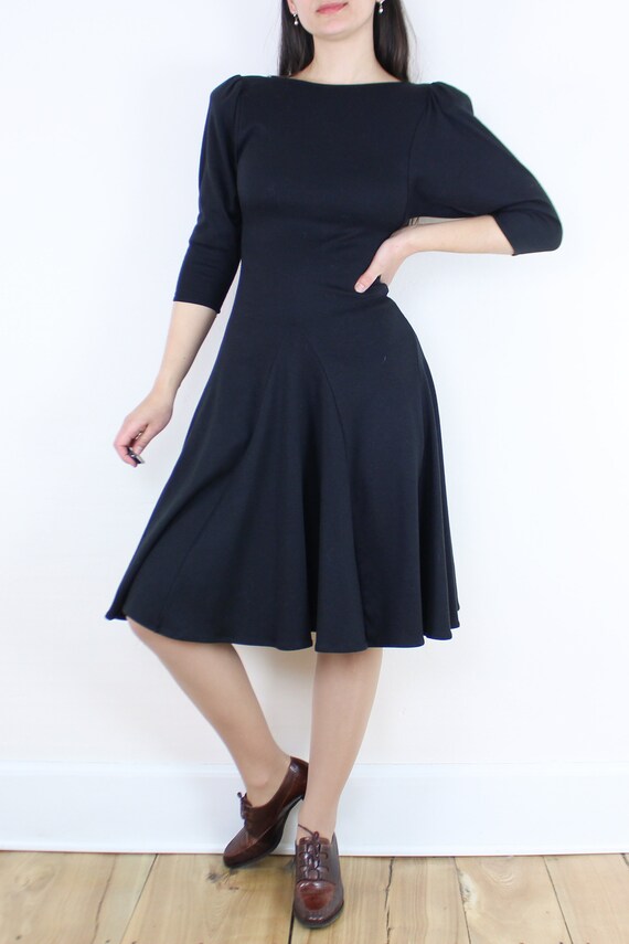 Vintage 90s All That Jazz fit n' flare dress, black, … Gem