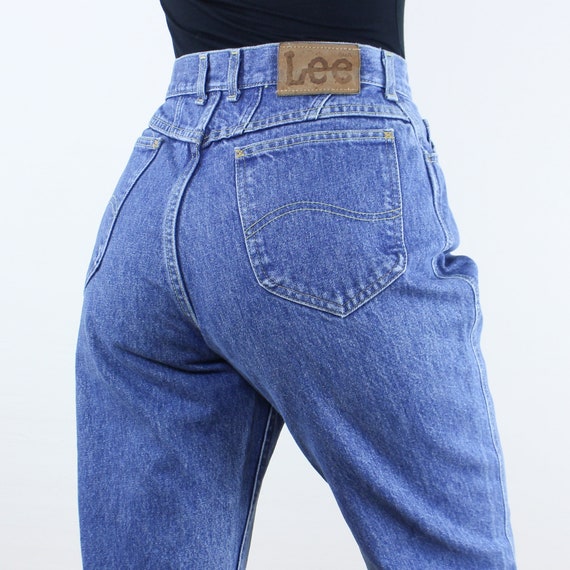 Vintage 80's 28W Lee Riders jeans, medium-light w… - image 1