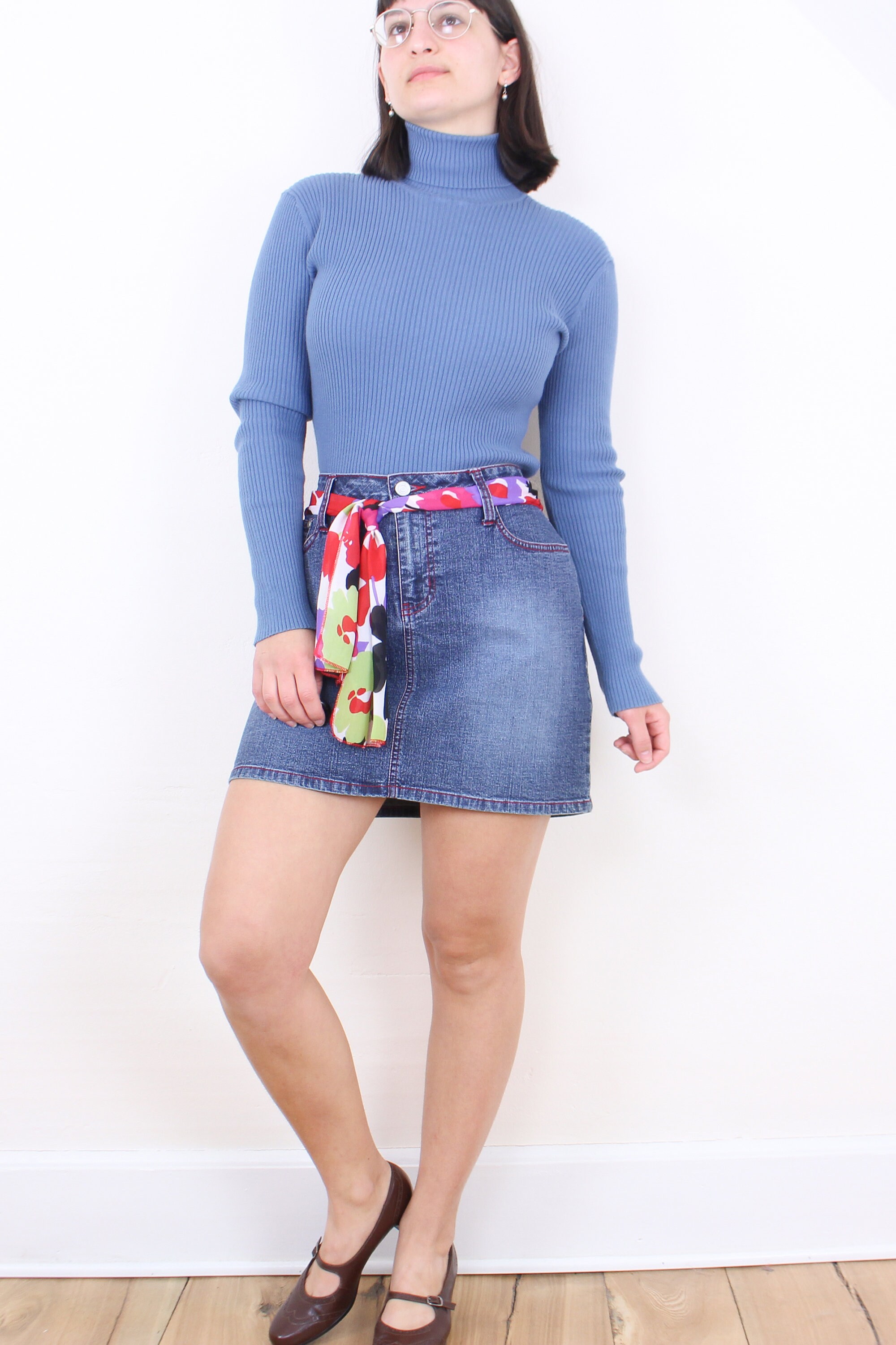 ◆2000Archives◆ LAYERED DENIM SKIRT 3123FDSK03GD Edikted Chiara Denim Micro Skirt | PacSun