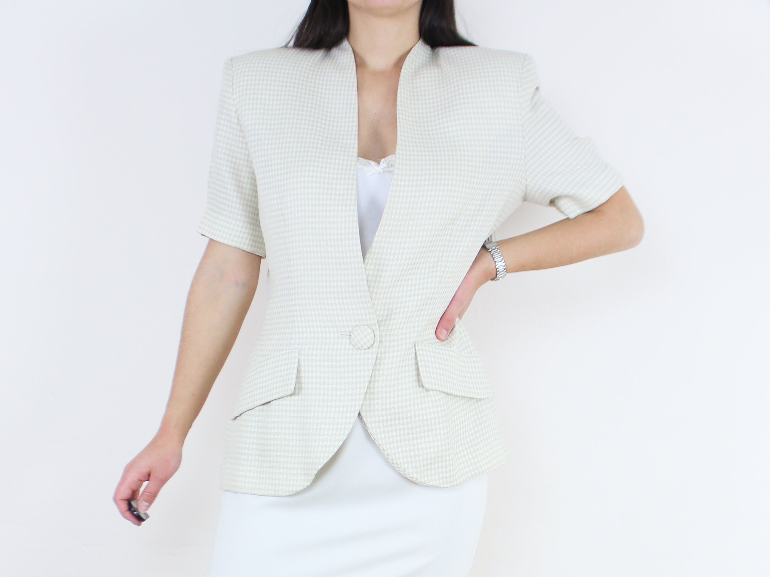 Women's short shop sleeve jackets blazers