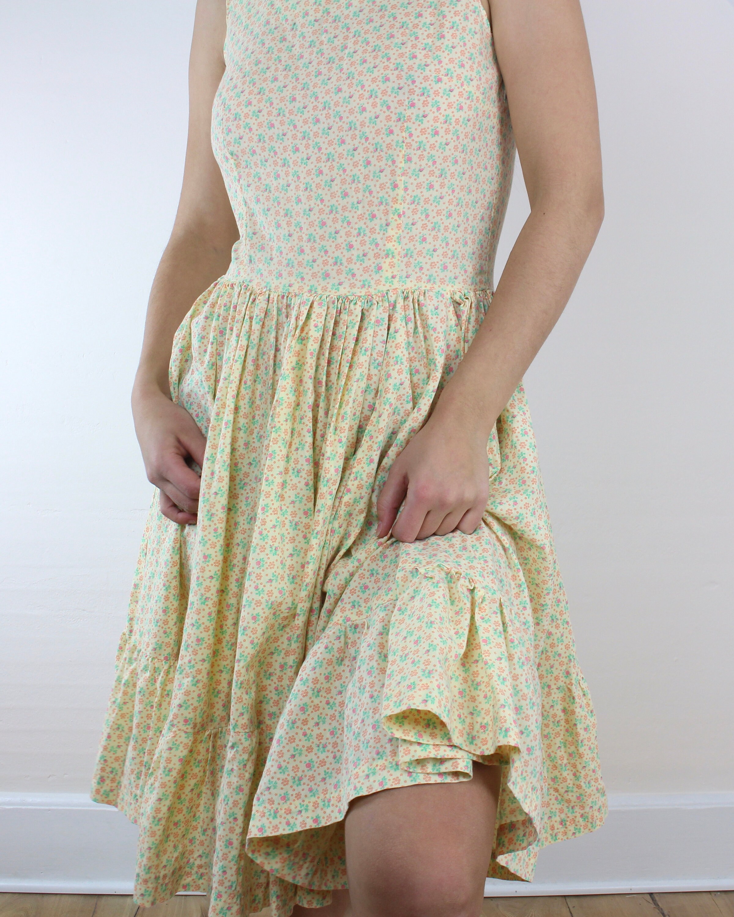 knee length dresses for ladies Coronado Tiered Midi Dress — Multi Floral main image 1