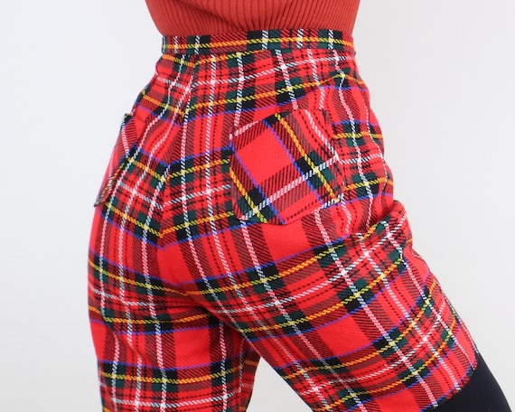 Vintage 80s 28W plaid shorts, new with tags, acry… - image 1