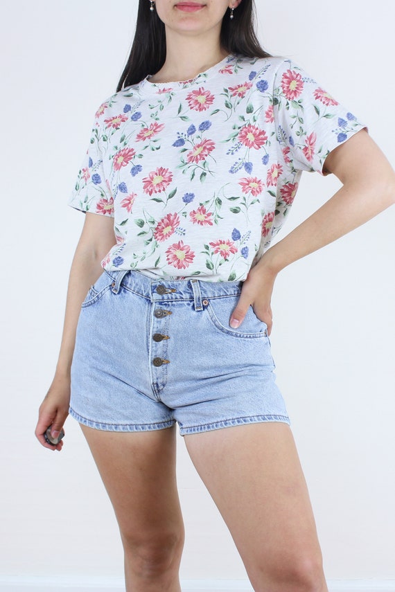 Vintage 90's floral t-shirt, RUSS, shirt, top, re… - image 2