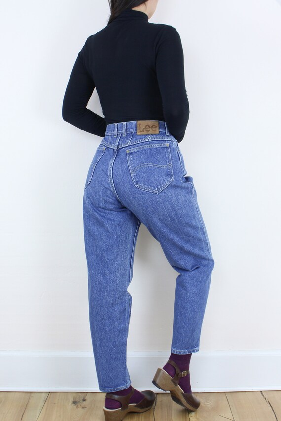 Vintage 80's 28W Lee Riders jeans, medium-light w… - image 6