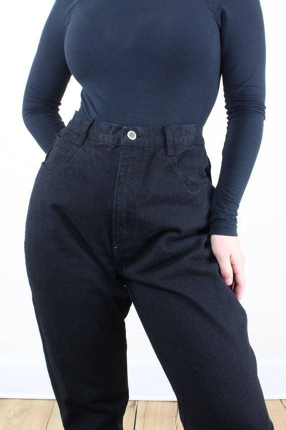 Vintage 90's 30W Bill Blass black jeans, jet blac… - image 4