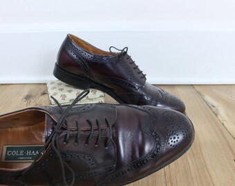 Vintage 90s Cole Haan Oxford Tie Shoes, Oxblood, Dark Brown  display picture 2