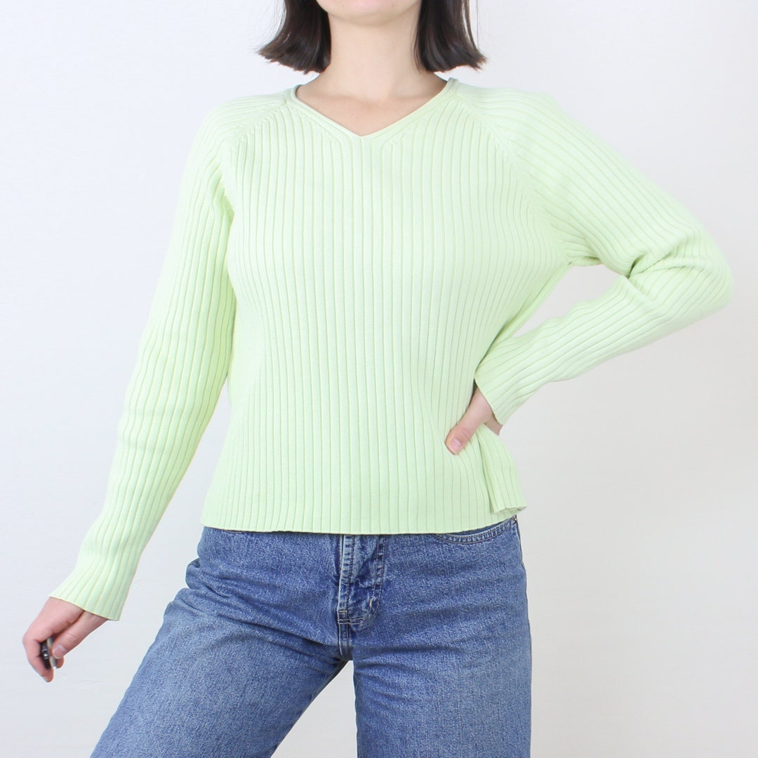 トップス Eddie Bauer V Neck Cotton Cardigan 90s Vintage 90s: Eddie Bauer Cotton Cardigan - Two Pockets