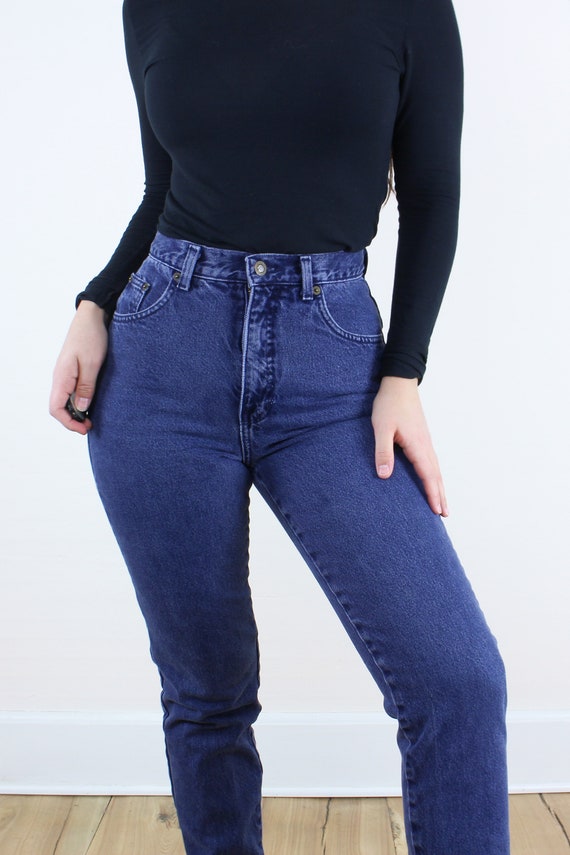 Vintage 90's 25W Express jeans, dark wash blue de… - image 4