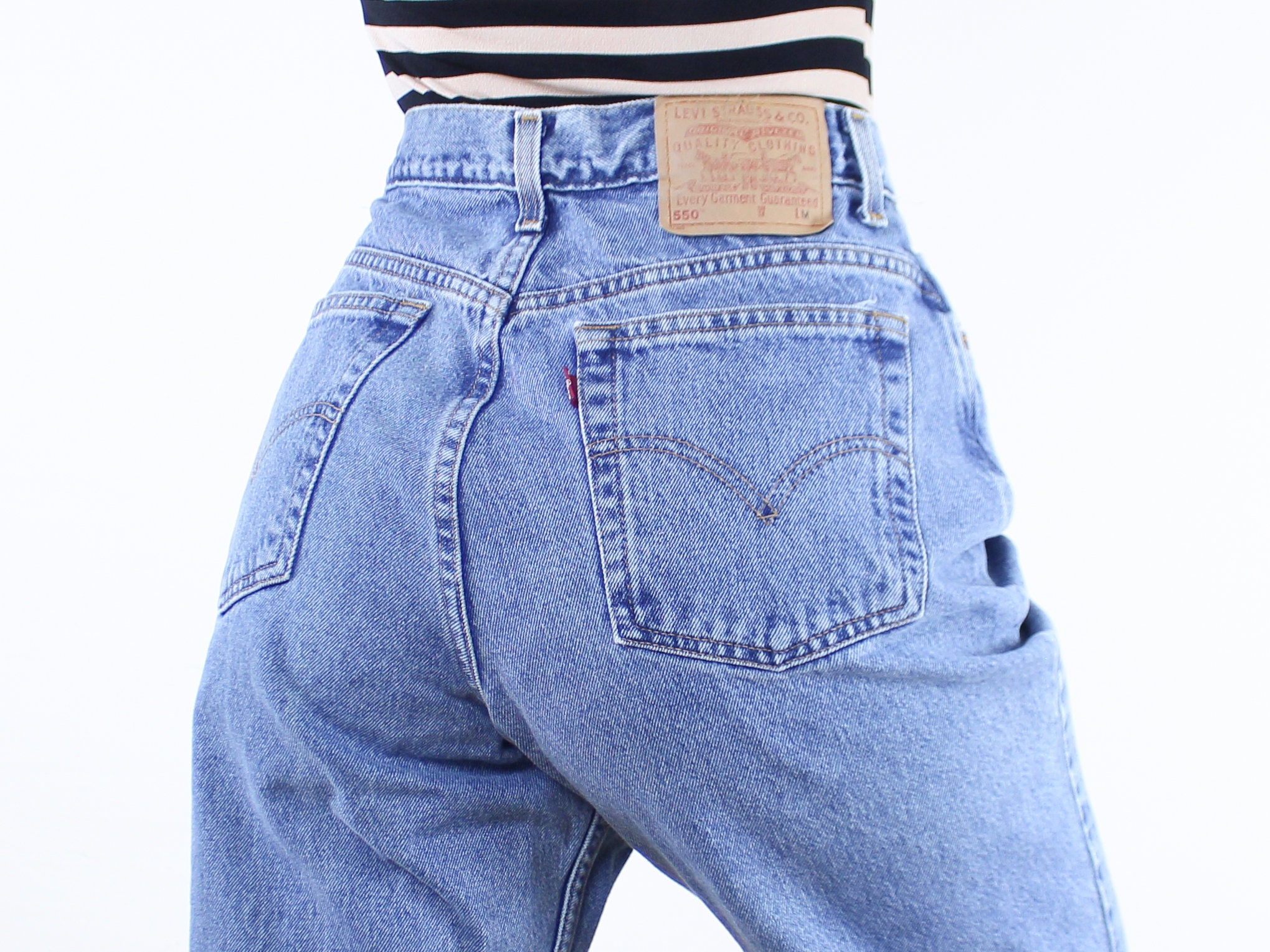 Vintage 1999 32W Levi's 550 Jeans High Waisted High - Etsy