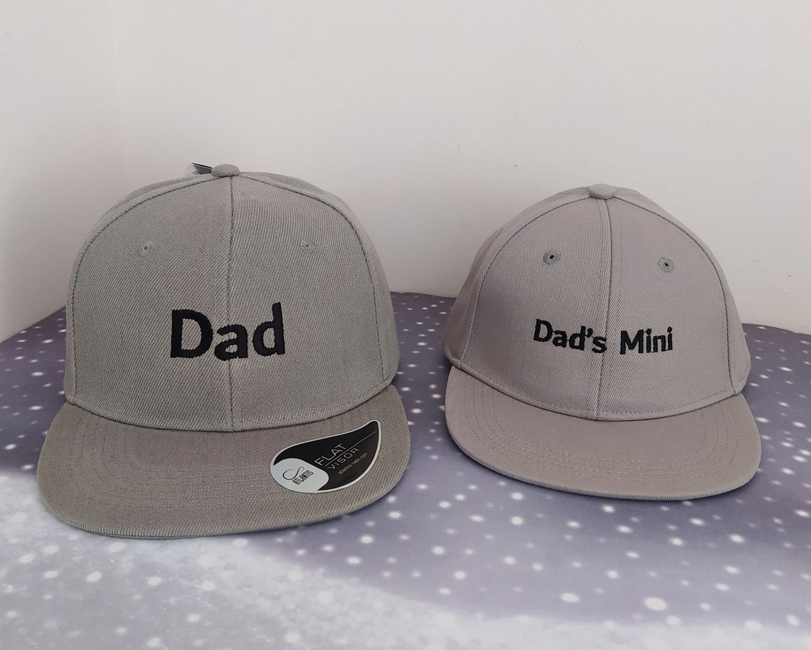 Dad Dad's mini Father son matching hats Set of two Etsy