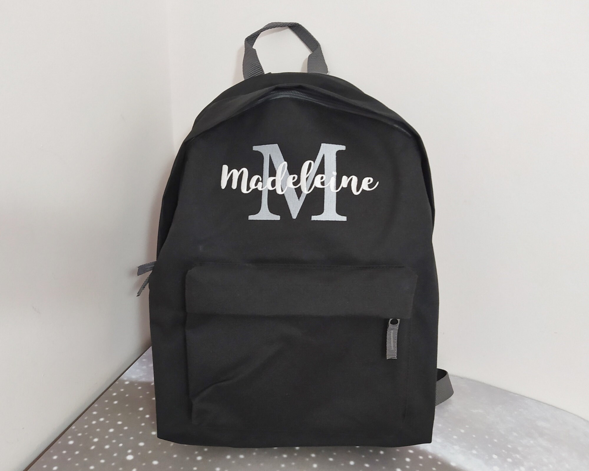 Monogram initials or name on backpack Personalized Machine Etsy