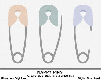 Download Diaper Pin Svg Etsy