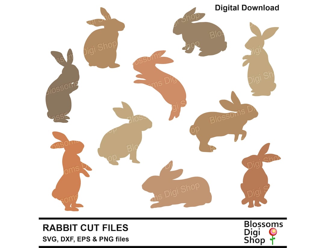 Rabbit Cut Files, Bunny Svg, Rabbit Eps, Rabbit Vector, Easter Stencil ...