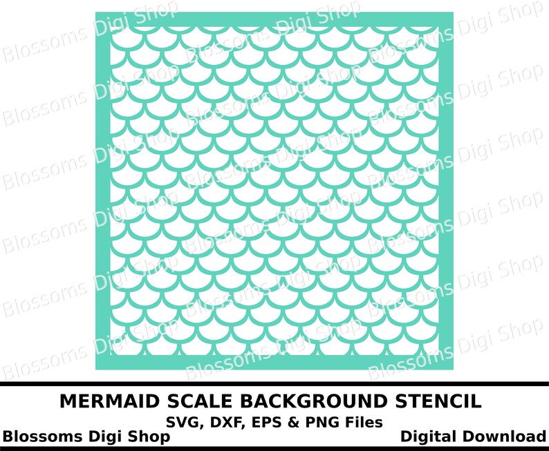 Download Clip Art Vector Cut File Diy Stencil Digital Download Fish Scale Die Cut Dxf Cut File Mermaid Scale Pattern Silhouette Svg Scallop Cut File Art Collectibles