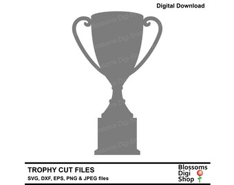 Trophy SVG cut file, winners cup, first place, trophy clipart, race cup, sports award, champion png, commercial use