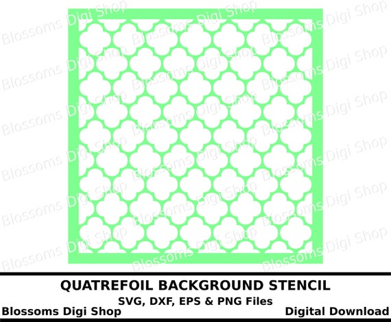 Quatrefoil Svg Pattern Digital Download Trellis Svg Stencil Etsy