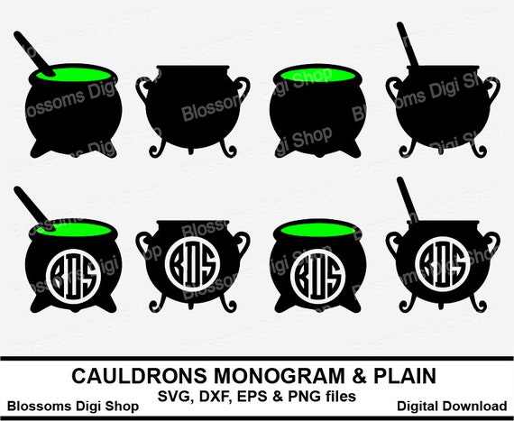 Download Free Cauldron Svg Halloween Svg Cauldron Monogram Cauldron Eps Etsy SVG Cut Files