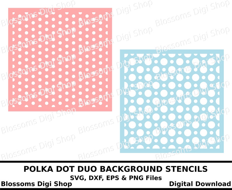 Polka Dot Stencil Svg Cut File Digital Download Diy Stencil Etsy