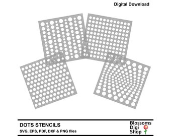 Dot stencils, polka dot svg, circle eps, spots pattern, svg cut file, scrap book, commercial use