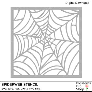 Spiderweb stencil cut file, halloween svg, spiderweb vector, web pdf, laser dxf, cob web, cobweb vector, commercial use