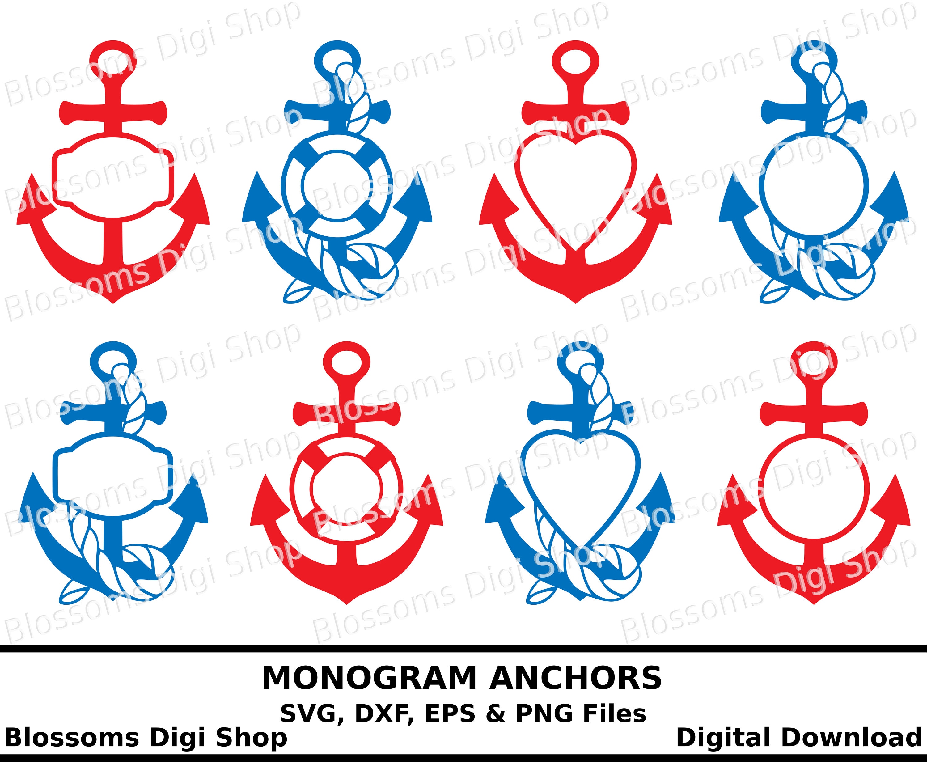 Anchor Clipart Sea Anchor Vector Files 41 Anchor Svg Life Saver Svg NauticalSvg Anchor Split Name Frame Anchor Monogram