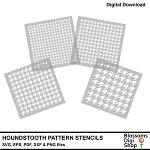 Hahnentritt Rapportmuster Schablonen, svg schneide Dateien, Hund zahn, Stoff muster, Laser Cnc, kommerzielle Nutzung
