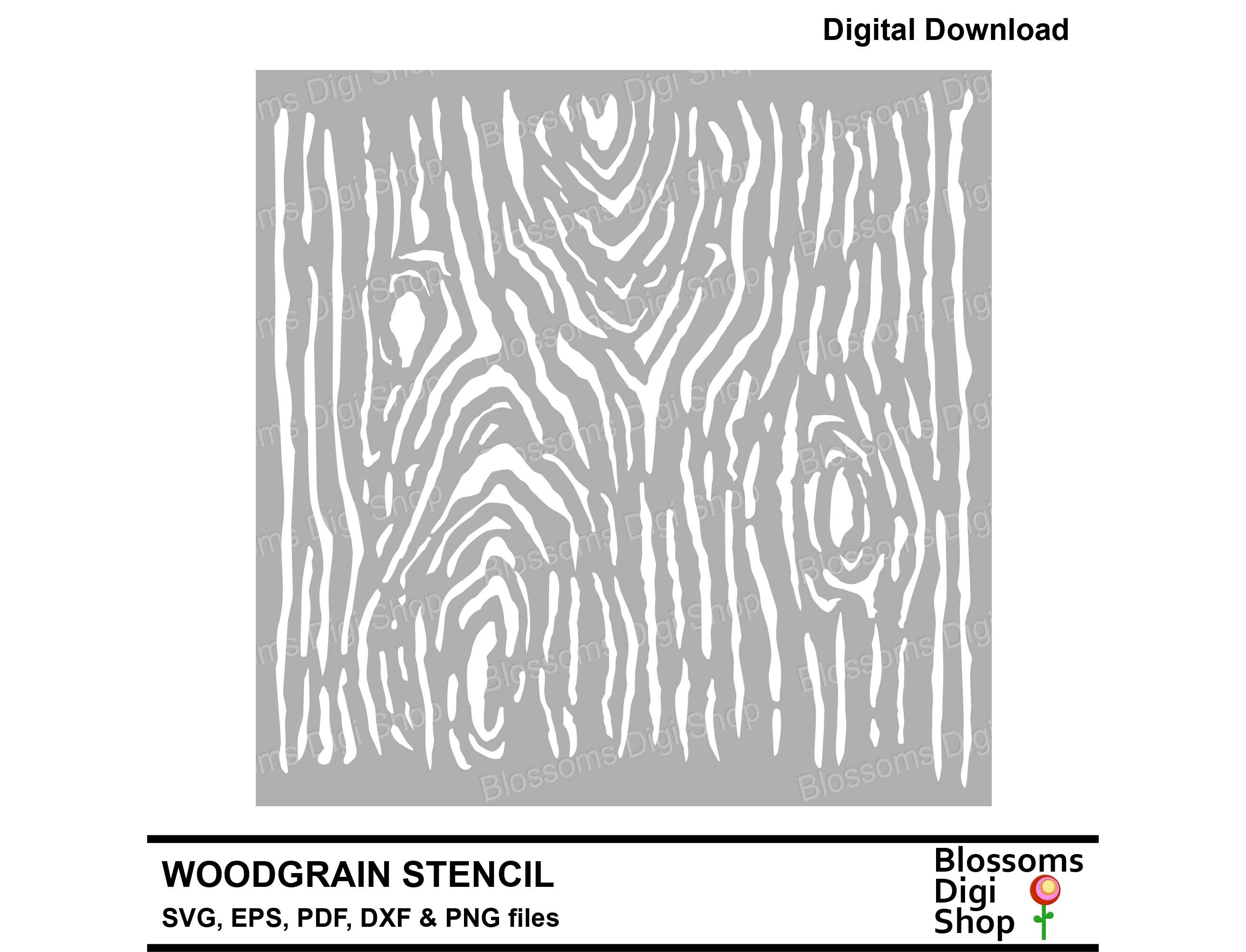 Woodgrain Stencil Svg, Wooden Plank, Eps File, Wood Pattern, Tree