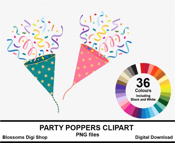 party popper clipart confetti png star clip art sticker etsy party popper clipart confetti png star clip art sticker elements party icon planner graphic celebration cannon commercial use