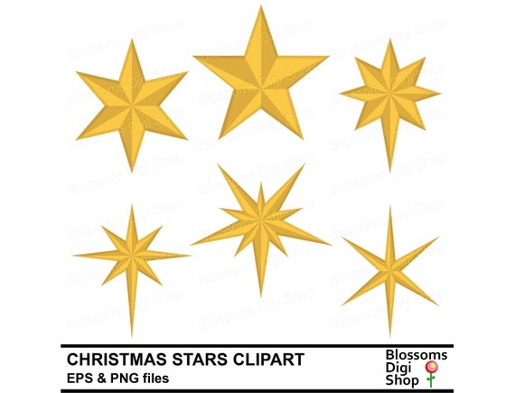 Christmas Stars Clipart, Gold Star, Festive Elements, Star Vector, Star  Graphic, Christmas Tree, Xmas Star, Star Eps, Commercial Use -  Norway