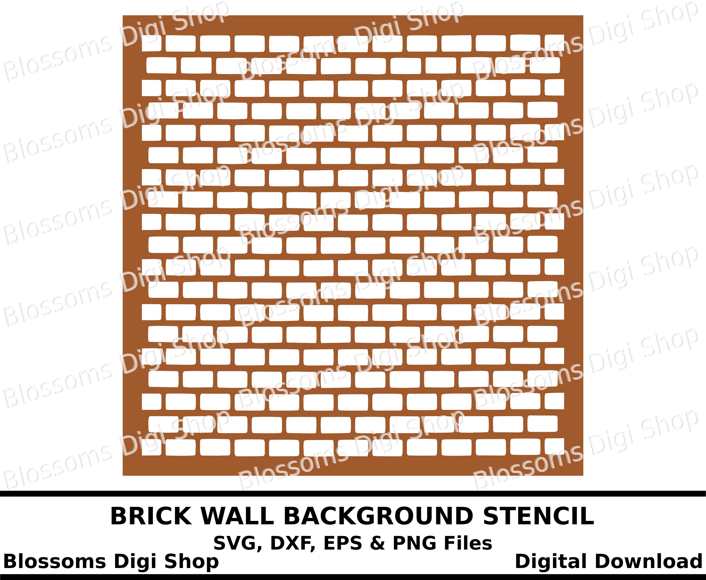 Download a DIY brick wall stencil.