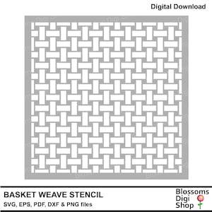 Basket weave stencil, svg template, rattan pattern, wicker dxf, stencil background, eps vector svg, geometric svg, commercial use