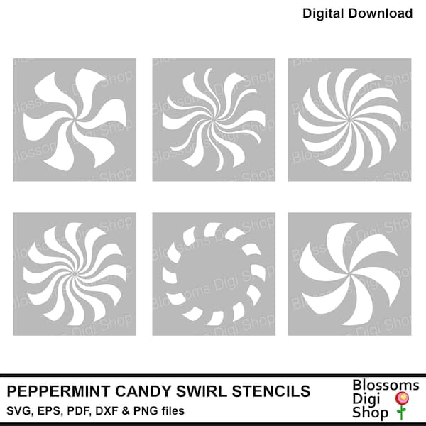 Peppermint Cookie Stencils Etsy