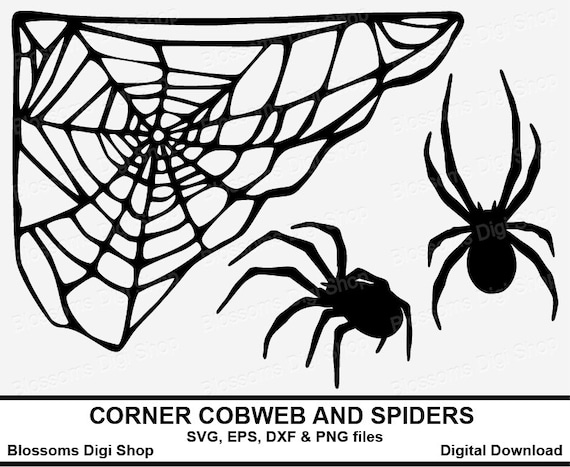 Spider Svg Animal Print SVG Cut File black spider Svg Png DXF Pdf Digital Download file Spider SVG
