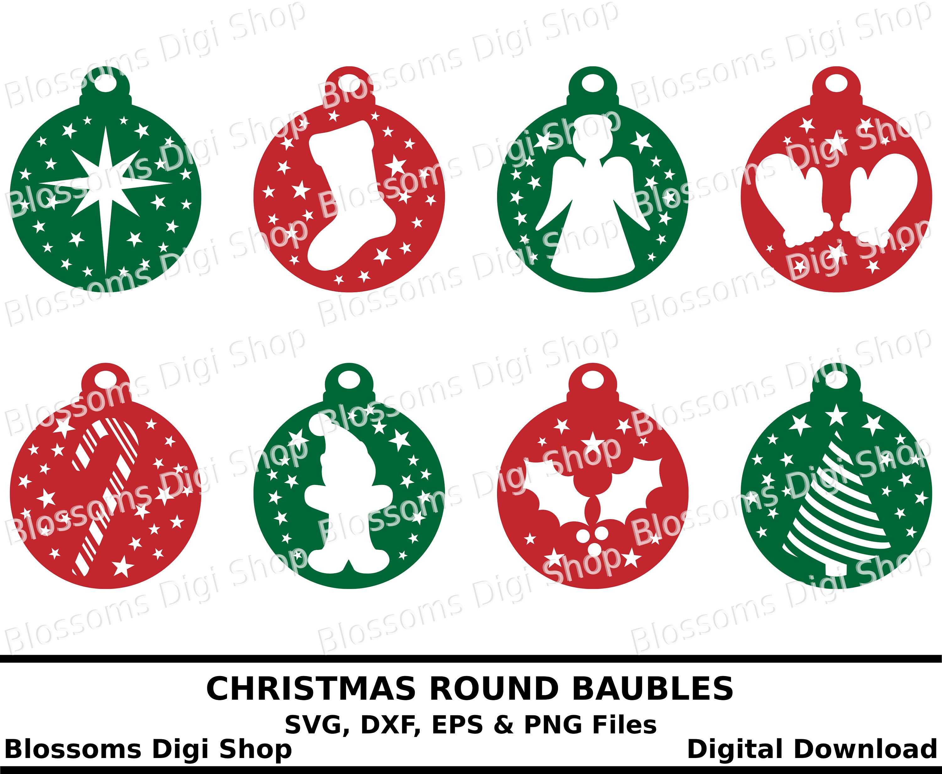 Download Christmas Baubles Svg Digital Download Angel Svg Sock Svg Etsy