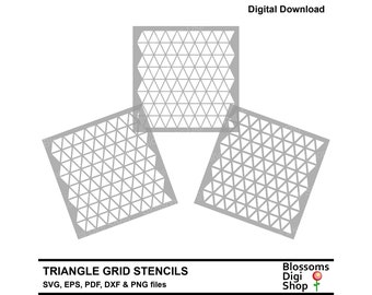 Triangle grid stencils, svg cut file, geometric vector, background svg, repeat pattern, commercial use